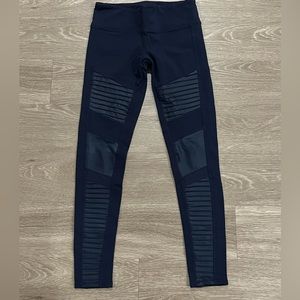Alo moto leggings size M - navy